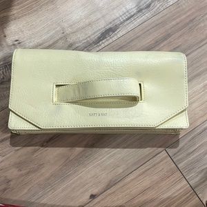 Matt & Nat pastel yellow clutch
